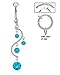 Fake Belly Navel Non Clip on Piercing Aqua Lt Blue Unique Vine Dangle Ring