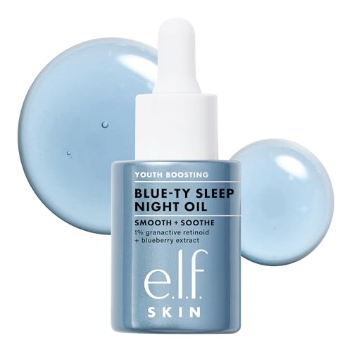 e.l.f. SKIN Youth Boosting Blue-ty Sleep Night Oil, Gentle Overnight Face Oil,…