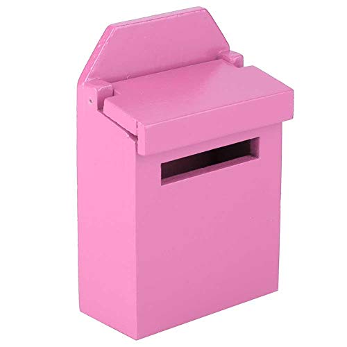 KEYREN Simulation Miniature Color Mailbox for 1:12 Doll House Door Garden Accessory (Pink) - Thumbnail 3