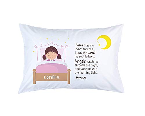 Amazon Com Now I Lay Me Down To Sleep Girls Prayer Pillowcase