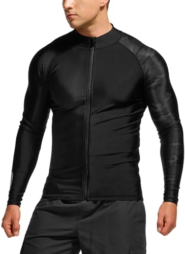 TSLA Men's Long Sleeve Zip Rash