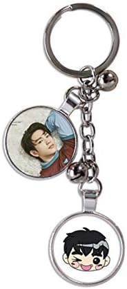 ngshanquzhuyu Sturdy KPOP GOT7 Key Chain Keyring Time Gemstone Keychain Pendant Keyring Best Gift for GOT7 Fans( JIN YONG(double))
