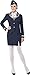 Smiffys Womens Airways Attendant Costume, Blue, M - US Size 10-12,43878M