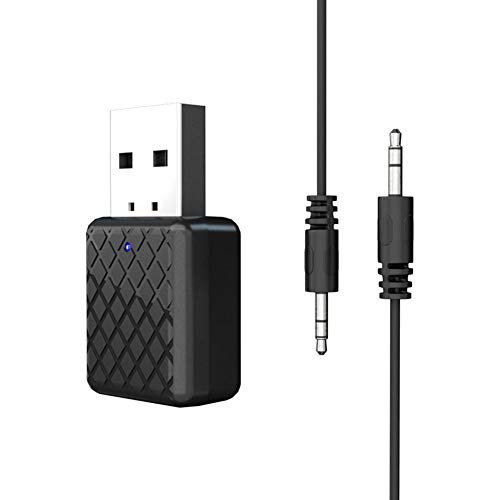 Audio Transmitter Receiver Adapter USB 2 in 1 5.0 Bluetooth Music AUX Receiver Adapter Black Wireless Car Launch