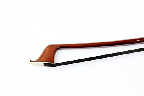 image for Vio Music#402 1/2 Bass Bow, Brazilwood, Ebony Frog, French, Black Hors