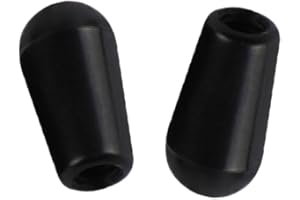 DIAO79NI Basic Metric 3.5mm Guitar 3 Way Toggle Switch Tips LP Switch Caps Switch Knobs for Import China Japan Epiphone Les Paul Pickup Selector, Black (Set of 2)
