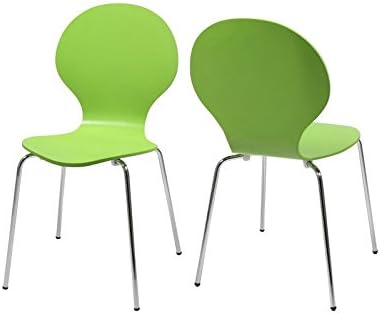 Multi Coloured Dining Chair By Homestreet - Quality Moulded Wood Dining Chairs In A Choice Of Colours (Jasmine Green)