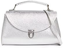 Cambridge Satchel Women's Mini Poppy Bag, Silver, One Size