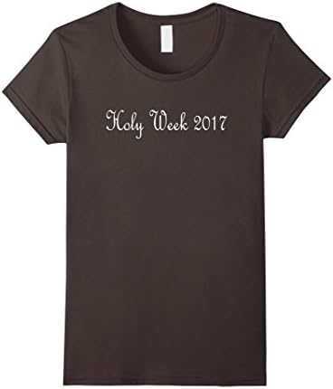 Women's Holy Week 2017 Script Minimal T-Shirt Small Asphalt