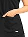 Grey's Anatomy Women's Two Pocket V-Neck Scrub Top with Shirring Back, Black, Small