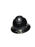 HNTE-Black/silver Fiberglass Hard Hat Safety Full Brim Helmet, Nylon Ratchet Suspension, 4-Point,