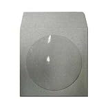 100 Gray / Grey Colored Paper CD / DVD Disc Sleeves With Flap & Window #CDIWWFGY - Perfect for Organizing & Storing CDs and DVD Discs!
