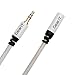 50ft 3.5mm Extension Cable, GearIT Pro Series Preminun Gold Plated 50 Feet 3.5mm Auxiliary Audio Stereo Extension Male to Female Cable, White