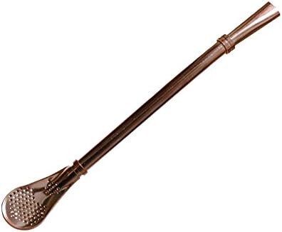 Yerba Mate Bombilla, Tea Bombilla Gourd Drinking Filter Straws Stirrer 304 Food-Grade Stainless Steel Straw with 6.3 Inch Length, 1 PCS (Rose Gold)