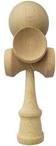 Red Wagon Toys 5-Cup Professional Kendama Trick Toy, Natural Wood