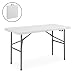 Best Choice Products Portable 4 Foot Folding Utility Table - White