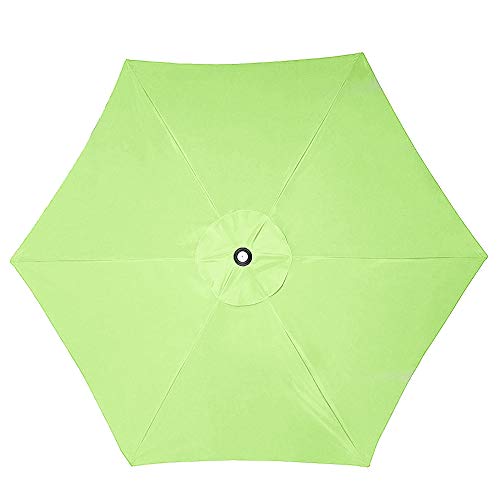 6 Ft Outdoor Patio Umbrella with Aluminum Pole, Easy Open/Close Crank and Push Button Tilt Adjustment - Light Green Market Umbrellas
