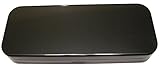 Black, Tin, Eco-Friendly, Mini Pencil Box. Use As Pencil, Makeup, Jewelry, Gift, Candy, Favor or Birthday Gift Box