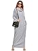 Verdusa Women's Casual Long Sleeve Cowl Neck Loose Pocket Shift Long Maxi Dress