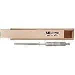 31y3rcMImmL. SS150 Mitutoyo-146-132-Groove-Micrometer-Rotating-Spindle-Ratchet-Stop-0-1-Range-0001-Graduation-00004-Accuracy-05-Dia-Flange