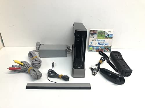 Nintendo Wii Console (Black) With Wii Sports + Wii Sports Resort And Motion Plus Controller (Wii) [Import Anglais]