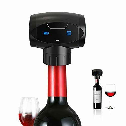 Kavydens Electric Wine Stoppers, Automatic Wine Vacuum Pump with Stoppers Silicone, Reusable Wine Bottle Stoppers Cork Saver Plug (One Pack)