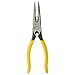 Klein Tools D203-8NCR Long Nose Side-Cutter Strip/Crimp Pliers, Induction Hardened and Heavier For Increased Cutting Power, 8-Inch