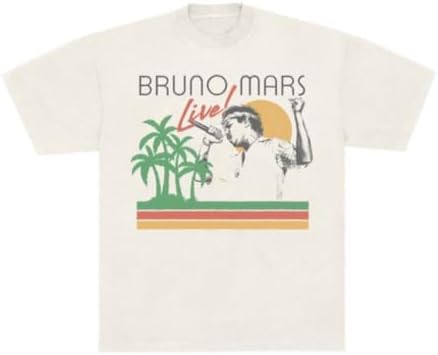 Amazon.com: Bruno Mars Official Merch Live in Los Angeles T-Shirt