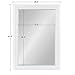 Kate and Laurel Whitley Large Framed Rectangle Wall Mirror, 29.5x41.5 White