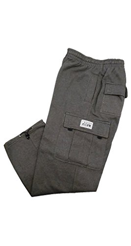 Pro Club Fleece Cargo Sweatpants 13.0oz 60/40 3XL Charcoal