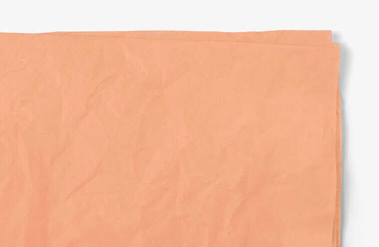 InsideMyNest Coloured Tissue Paper Sheets Premium Quality (Peach, 100)