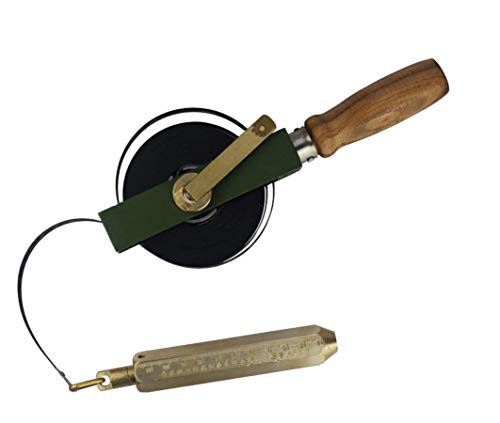 Handheld Carbon Steel Explosion-proof Oil Tank Gauging Tapes Oil Gauging Tape with Brass Plumb Bobs (10m)