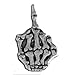 Skeleton Middle Finger pewter Pin