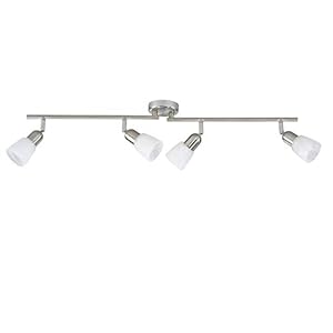 BRILLIANT lamp Sofia spot buis 4flg ijzer/chroom/wit | 4x D45, E14, 40W, geschikt voor vallampen (niet inbegrepen) | Schaal A ++ tot E | Armen draaien/hoofden draaien