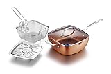 Cook Code Copper Pan 9.5-Inch Nonstick Deep Square
