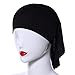 Weixinbuy Muslim Women Soft Comfortable Inner Hijab Caps Black