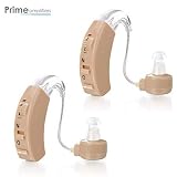 Best Hearing Amplifier - Set of 2 BTE Personal Sound Amplifiers - Small Digital Device - For Adults Men & Women