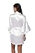 The Bund Women's Pure Colour Short Kimono Robes for Bride White Robe L Size