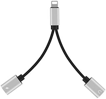 ZCMYFA Compatible Dual Cable and Headphone Audio, Port Adapter and Splitter for Phone X Phone 8 Phone 7/8 Plus