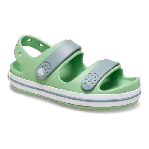 Crocs Crocband Cruiser Sandal T, Sandali Unisex - Bambini e Ragazzi, Fair Green Dusty Green, 19/20 EU