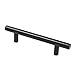 Probrico (25 Pack Flat Black Modern Kitchen Cabinet Pulls 3-3/4