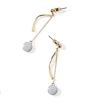 YangMi Earring- Long Earrings Female Temperament Simple Pendant Wild Face Thin Girl Heart Earrings (Color : A, Size : 4.6cm)