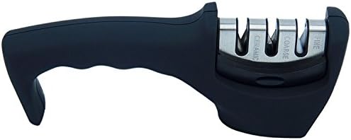 Wanleo Kitchen Knife Sharpener, Three Sharpening Process, Black
