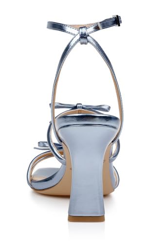 JEWEL BADGLEY MISCHKA KIYOMI II METALLIC DELICATE SANDAL WITH BOW STRAPS