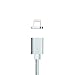 Netdot 3rd Generation Magnetic Braided Lightning Charging Cable for Apple Device (Lightning/3 pack silver)