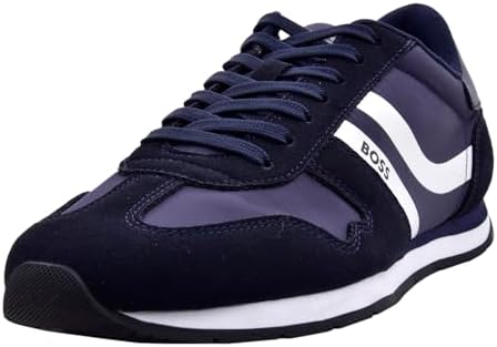 Amazon.com | BOSS Men's Nitan TXSD Lowtop Trainers in Suede and