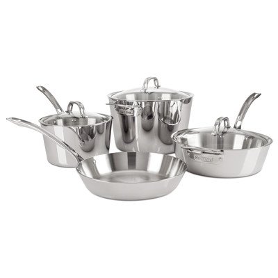 Viking Contemporary 3-Ply Stainless Steel Cookware Set, 7 Piece