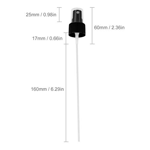 Spray Top, Yebeauty Fine Mist Sprayer Cap Pack of 40 24mm Fine Mist Sprayer for Fine Mist Bottle Cosmetic Bottles- Black