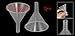 uxcell 2 Pcs 60ml 2 5/9inch Mouth Dia Laboratory Clear White Plastic Filter Funnel