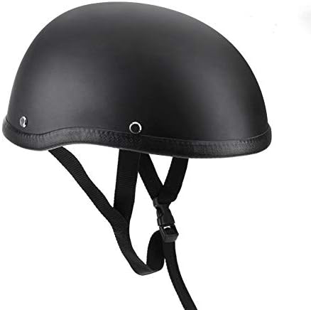 CARACHOME Summer Retro Style Motorcycle Helmet,Old Style Protection Shell Helmet for Bike, Cruiser, Chopper, Moped,ATV,Scooter.Harley Vintage Cruiser Moto Jet Helmet for Adult Men Women,Matteblack